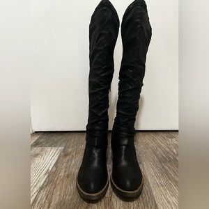 Maurices Eden Stitch Detail Tall Boot, black, women’s size 9.5